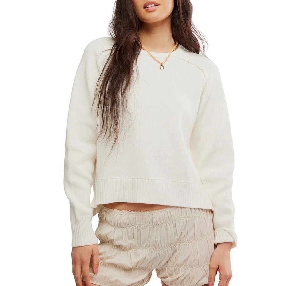 Spring Street Raglan Sweater pullover NWOT optic white